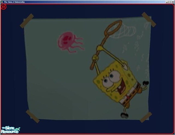 Sims 2 — Spongebob Poster by dddrake — Find under "Angst" (red one)