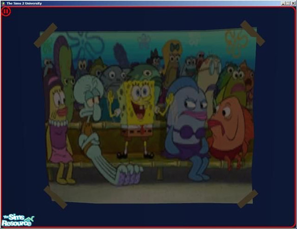 Sims 2 — Spongebob Poster by dddrake — Find under "Angst" (red one)