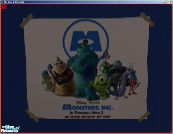 Sims 2 — Monsters, Inc. Poster by dddrake — Find under "Angst" (red one)