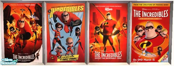 Sims 2 — The Incrediables Movie Posters by Iceman721 — Here is a set of 4 movie posters with different poses of the