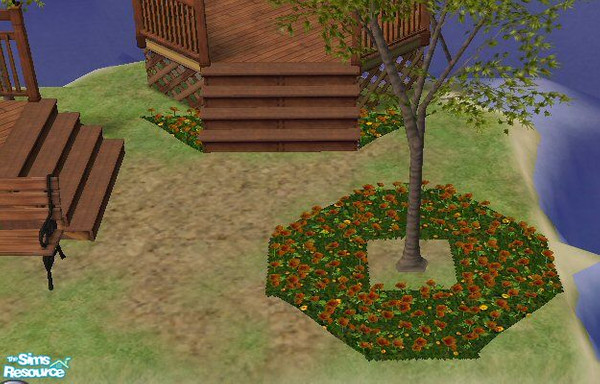 Sims 2 — DGEM's Brown Poppy by dangerusgem — Brown Poppy Flower Bed. Includes Full and Half size Flower bed. Get the set,