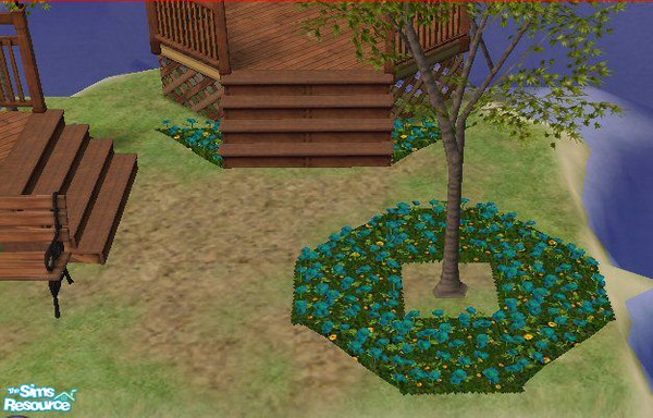 Sims 2 — DGEM's Blue Poppy by dangerusgem — Blue Poppy Flower Bed. Includes Full and Half size Flower bed. Get the set, 6