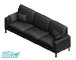 Sims 1 — Black Leather Sofa by marcemuggacino — 