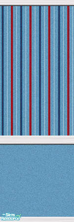 Sims 2 — BR - Stripes & Denim by Simaddict99 — Denim textured striped and blue wallpaper trimmed with white washed
