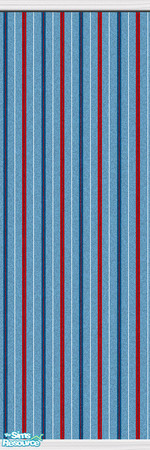 Sims 2 — BR - Stripes by Simaddict99 — Denim textured wallpaper with red, navy and white stripes. Trimmed with white