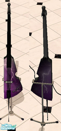 Sims 2 — Lightning Bass by Strapon_Jesus — Recolor of the University Bass with a bold of lightning painted across the