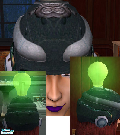 Sims 2 — Mechanical Thinking Cap by Strapon_Jesus — I felt the original thinking cap looked a bit too much like a toy so