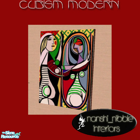 Sims 2 — Cubism Dining - Picasso Painting by TSR Archive — All new meshes. You will absolutely NEED these originals to