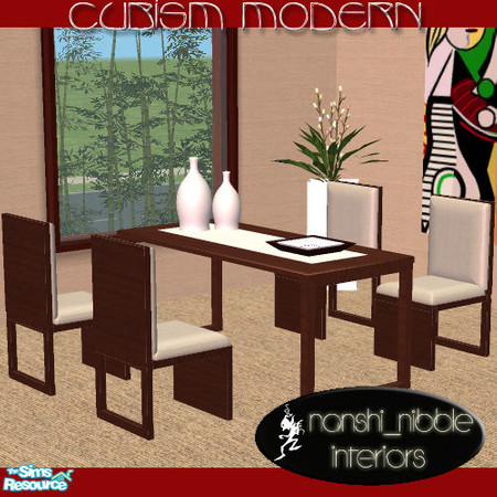 Sims 2 — Cubism Dining - dining chair by TSR Archive — All new meshes. You will absolutely NEED these originals to use or