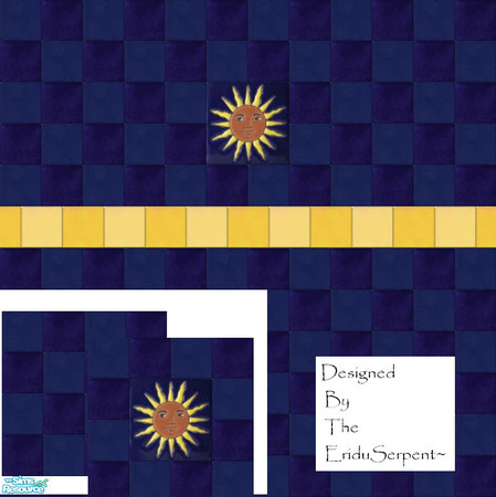 Sims 2 — Sun Mexican Tile Set by eriduserpent — Two tiled walls & two floor tiles. Designed By The EriduSerpent~