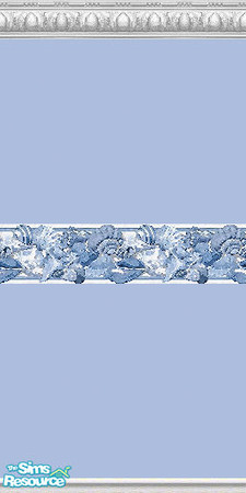 Sims 2 — K8SSeaShellBlueWLL07 by Kate139 — A set of 15 Walls and 4 Floors. Painted and Papered Walls with Sea Coral