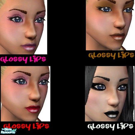 Sims 2 — Glossy Lips Collection by c0nan21 — lip gloss. enjoy!