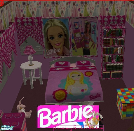 Sims 2 — Barbie Little Girls' Dream Bedroom by PhantasyGurl — A precious room for your sim child. My very popular Barbie