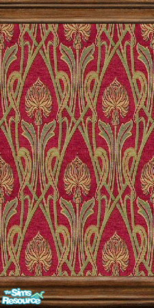 Sims 2 — Art nouveau wallpaper 11 by Helena — -