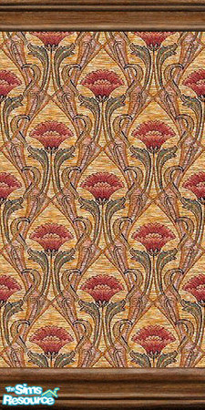 Sims 2 — Art nouveau wallpaper 9 by Helena — -