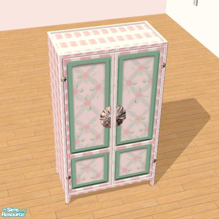 Sims 2 — ChicaShab Pink Armoire by STP Carly — ChicaShab Pink bedroom set with that handpainted look.