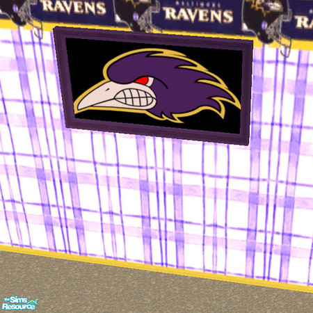 Sims 2 — Baltimore Ravens Painting by paulajedi — Baltimore Ravens Dorm Room - Painting