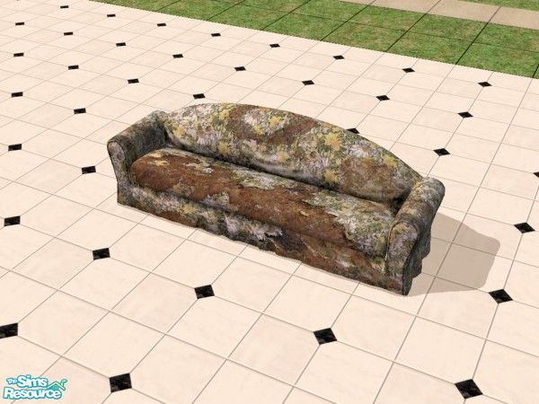 Sims 2 — Dilapidated Sofa by Strapon_Jesus — Recolor of the Floral Fantasy Sofa by Oak Towne. Gave it an old used look.