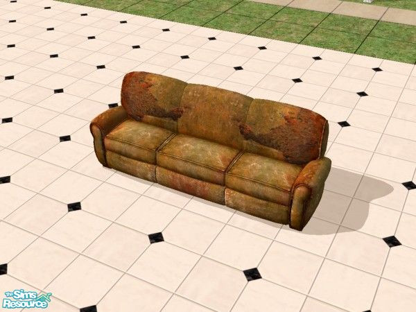 Sims 2 — Filthy Couch by Strapon_Jesus — recolor of the Sofa by Club Distress. Gave it an old used look with rips and