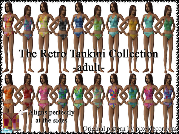 Sims 2 — The Retro Tankinin Collection -adult- by sww — original pattern by pixeldecor.com, hope you like it 