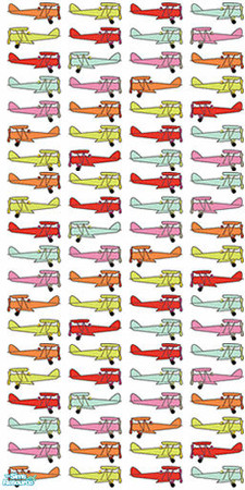 Sims 2 — Aero Plane Set - AirPlanes Pattern by Hferguso — Aero Plane Set includes one pattern and 5 matching solids in
