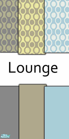Sims 2 — Lounge Wallpaper Set by Hferguso — Lounge Set is a set of 6 wallpapers with one retro style pattern in 3