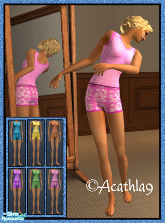 Sims 2 — Lycra Workout Gear by Acathla9 — For young adults, tired of bulky sweat suits, who want to show off their hard