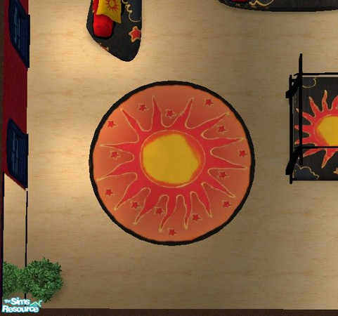 Sims 2 — sunny tapis by wondernounou — Here is my first work in objects recolor. It's a little showy, but sims'world