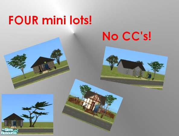 Sims 2 — 4 Mini Community Lots  by zul_94 — My first set submitted! I present you four lots for your neighbourhood! It\'s