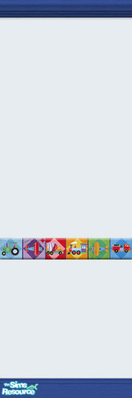 Sims 2 — Trains Planes and Trucks Nursery Set wal by cemre — Trains Planes and Trucks theme used in this set.