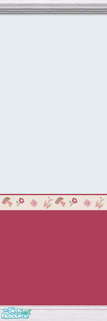 Sims 2 — Blossoms Nursery Set Wallpaper One by cemre — Flowers, butterflies and mushrooms..
