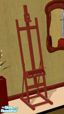 Sims 2 — Dark Design's Red Easel by Dark_Design — This is a part of the collection of six pieces, each done in four