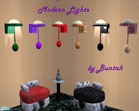 Sims 2 — Modern Lights by buntah — This set includes the base file (which includes the 6 colors pictured), plus 4