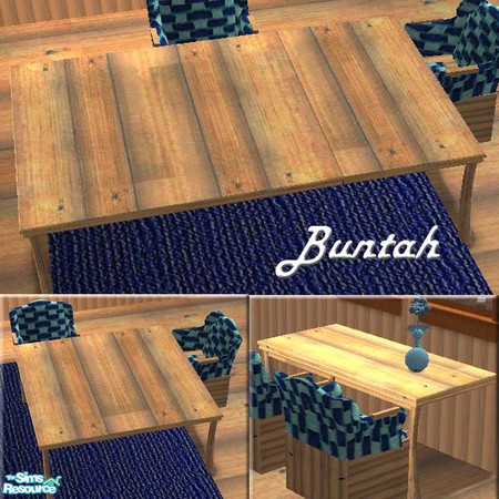 Sims 2 — Comfy Kitchen Any-Size Table - CENTER by buntah — You need the base mesh files in my Any Size Table set, in
