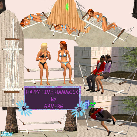 Sims 2 — Happy Time Hammock - MESH FILE by Gamerg — YOU NEED THIS FILE TO MAKE THE REST OF THE HAMMOCKS WORK. :) Please
