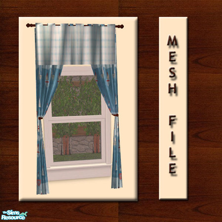 Sims 2 — Brand New Curtains - Mesh File by cemre — This set contains working baby bath (you can find it on plumbing