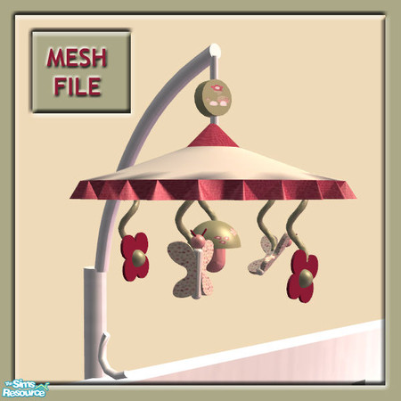 Sims 2 — Baby Mobile Blossoms Nursery Set by cemre — Flowers, butterflies and mushrooms.. NEW MESH