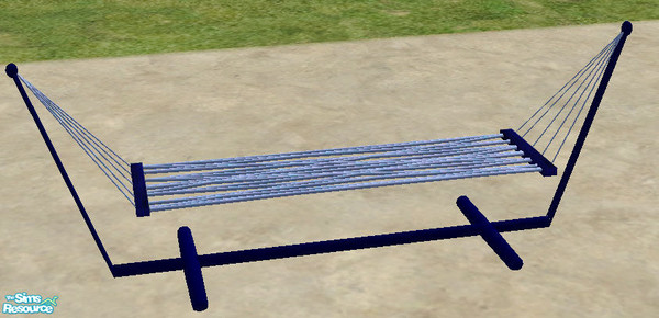 Sims 2 — Happy Time Hammock - Blue by Gamerg — Made with Aluminum Painted Blue.