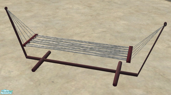 Sims 2 — Happy Time Hammock - Cherry Wood by Gamerg — A Nice Cherry Wood Hammock to Lounge around all day on.