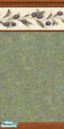 Sims 2 — Black Olives 5 by Lorah — Black olives, green leaves border and a textured (olive, emerald, purple, cream)