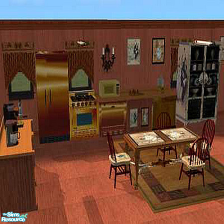 Sims 2 — Chef's Kitchen by lindakelly — I came up with this idea for this kitchen when I came across the pictures of