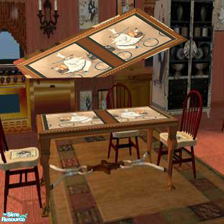 Sims 2 — Chef's Kitchen Table by lindakelly — I hope you enjoy this, as much as I do.