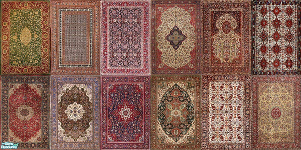 Sims 2 — Classic orient rugs by Helena — This is a big collection of old hand made rugs from Orient.