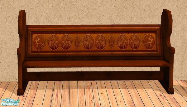 Sims 2 — NSC Medieval Sofa 2 by Neptunesuzy — Your Sims will love this Medieval sofa in cedar wood and with decorative