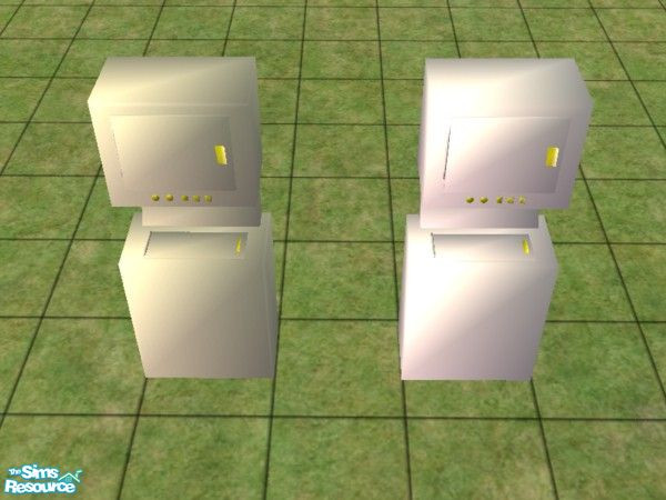 Sims 2 — Simsmatic Stackable Washer and Dryer by lledford — This stackable washer and dryer was cloned from a dresser so