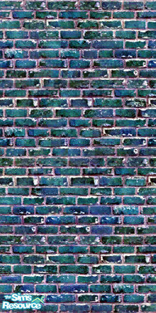 Sims 2 — brick wall by twistedstar — another bluish brick wall