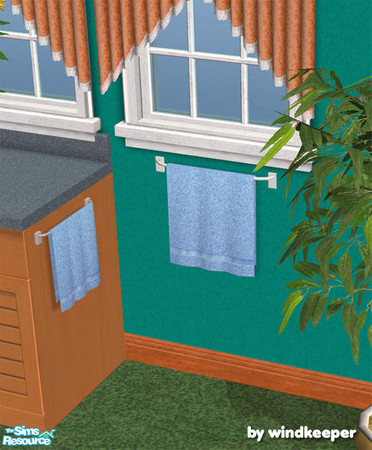 Sims 2 — Small towel design 01 by Windkeeper — *Updated Dec 8/06* Towel recolor of Small towel mesh. Requires that file