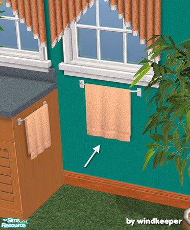 Sims 2 — Small towel mesh by Windkeeper — *Updated Dec 8/06* Small towel mesh.