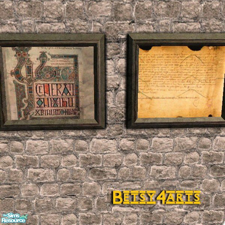 Sims 2 — Medieval Lithigraph by Betsy4arts — An old medieval lithograph.Betsy's creations