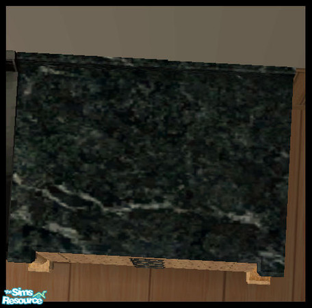 Sims 2 — Black Marble Countertop by SSilver — Part of my Black Marble and Oak Kitchen.